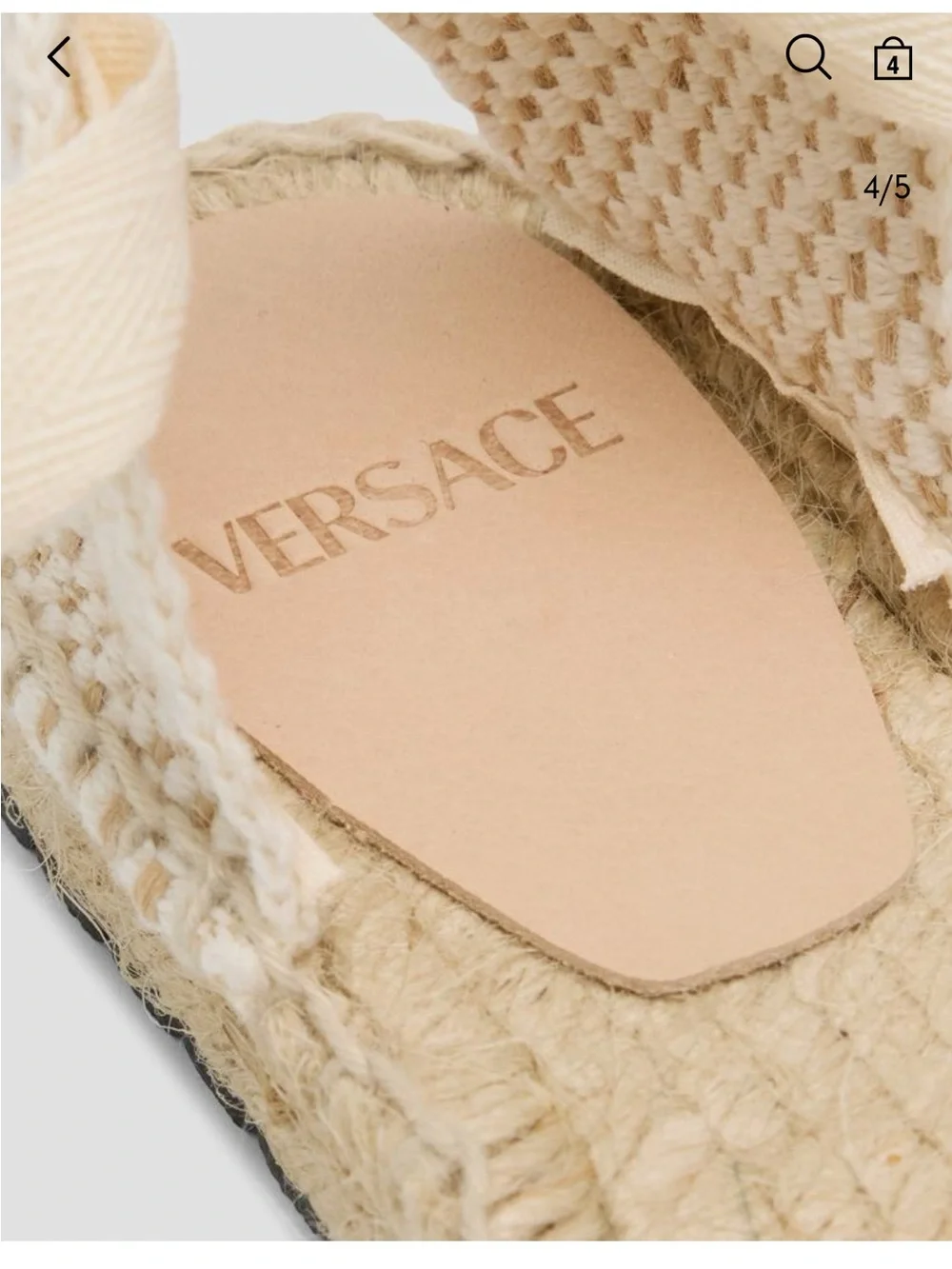 KIDS VERSACE ESPADRILLE SANDAL